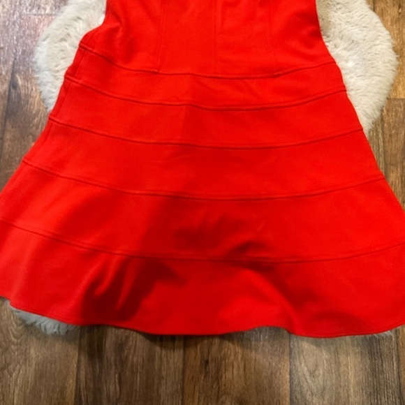 Tommy Hilfiger Women's Banded A-Line Dress Cherry Red Size 10 Sleeveless - Picture 2 of 8